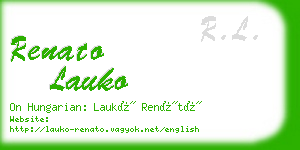 renato lauko business card